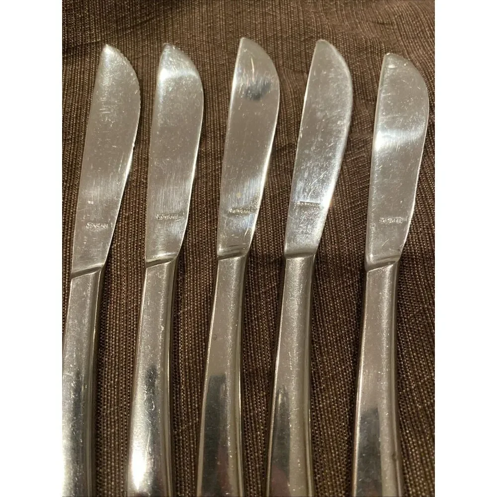 Lot of‎ 5 Riviera Stainless Steel Japan Flatware Steak Knives